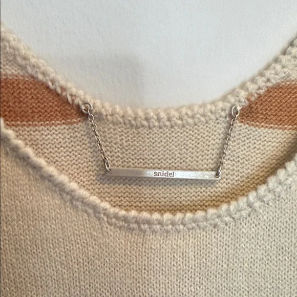 BNWT Wool Blend Knit Striped Maxi Dress in Brown and Cream - Picture 2 of 5